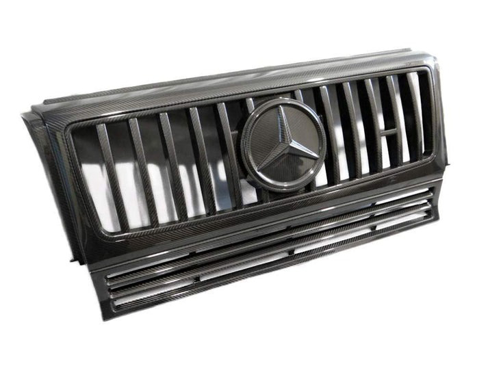 Carbon Fiber Front Grill W463 to W463A for Mercedes-Benz G-Wagon 3pcs Set
